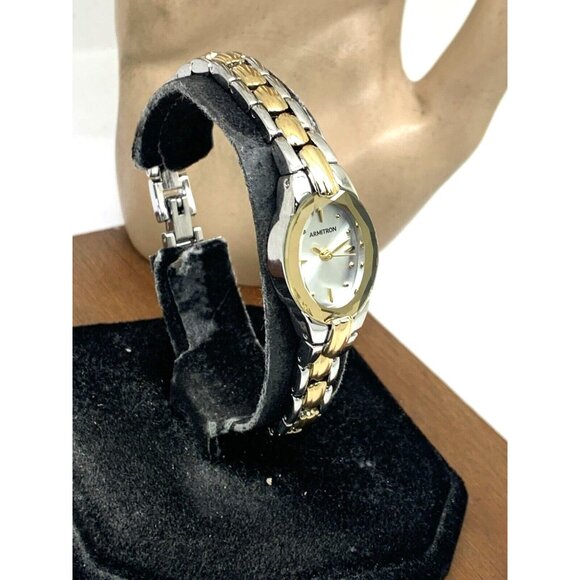 Armitron Women's Watch 75/3313TTG Silver Dial Quartz Two Tone Steel Petite 17mm - Picture 13 of 13